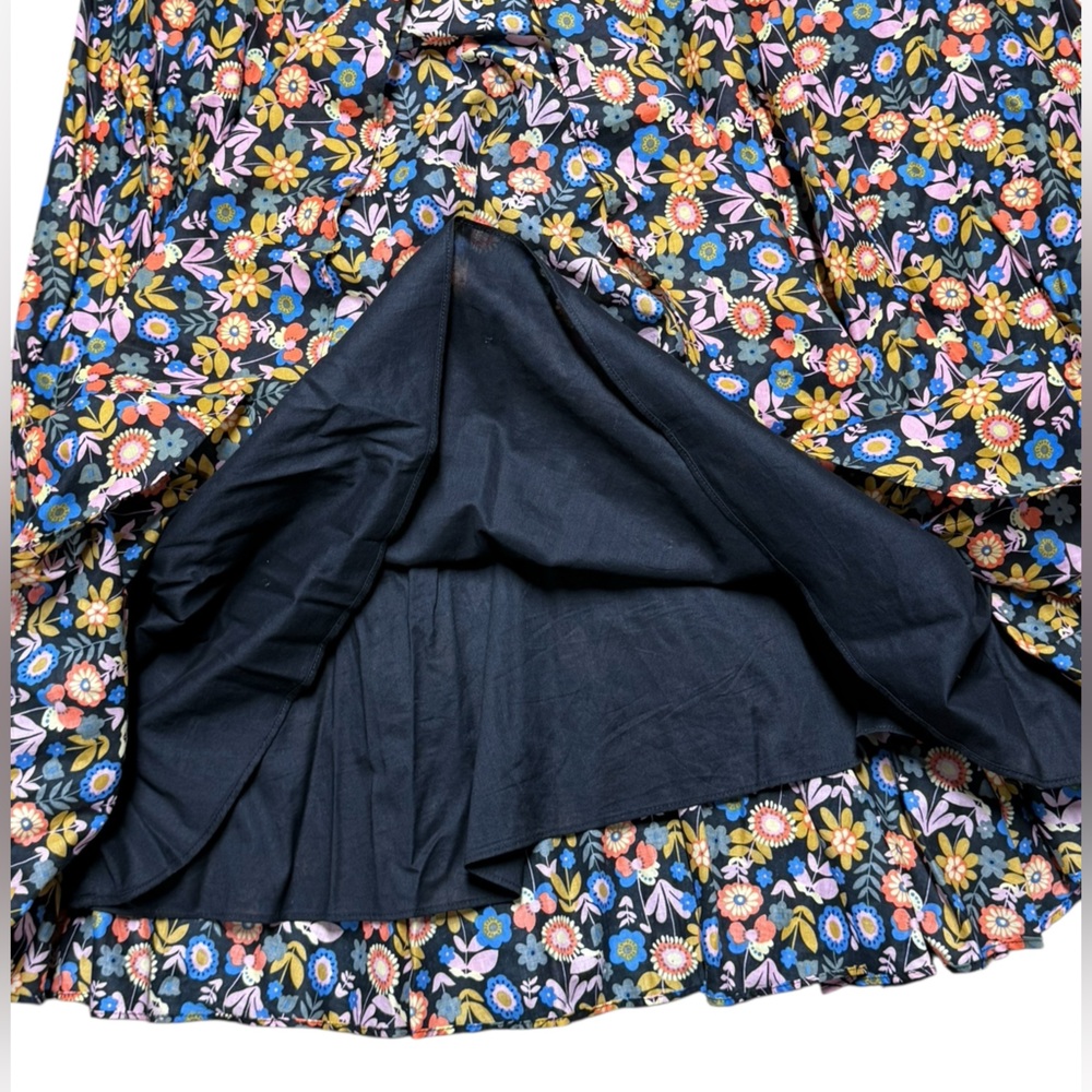 Boden Floral Maxi Skirt — Black with Blue, Pink, Yellow & Green Floral Print - Picture 2 of 7